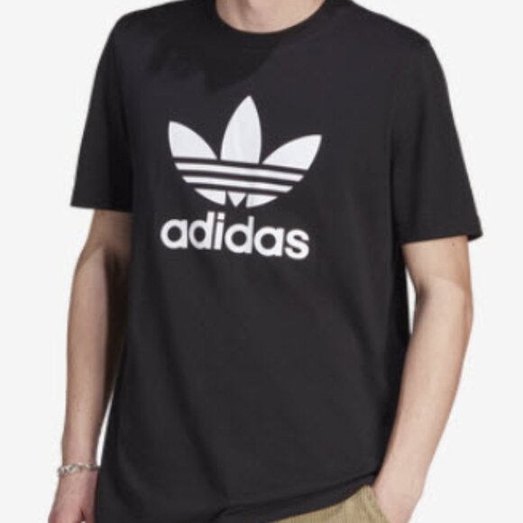 Men's Adidas Adicolor Classics Trefoil T-Shirt - Black | Regular Fit | New - Picture 2 of 3